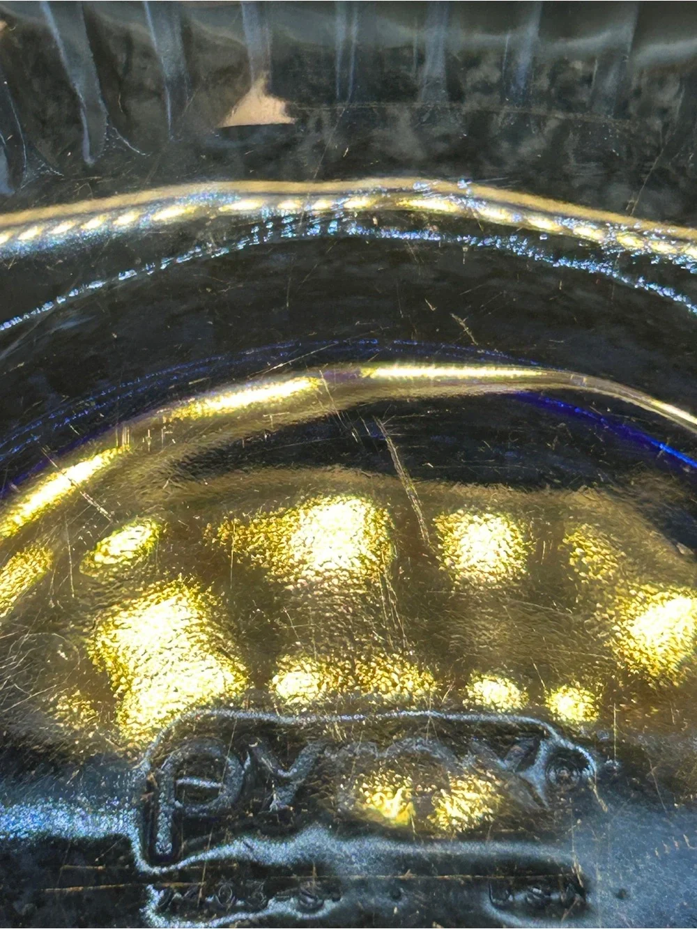 Pyrex Sculptured Cobalt Blue Nesting Bowl Set With Striking Ribbed Glass W/ Lids
